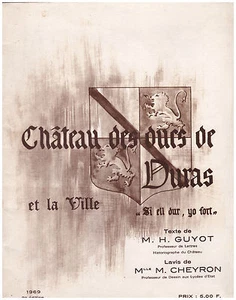 GUYOT M.H. - CHATEAU DES DUCS DE DURAS ET LA VILLE - 1969 - Imagen 1 de 1
