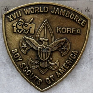 1991 World Jamboree US Contingent Belt Buckle - Korea Boy Scouts of America - Picture 1 of 1