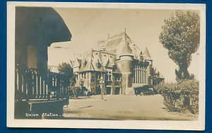 Union railroad depot station Quebec City Ontario Canada Real Photo Postcard RPPC - Picture 1 of 2