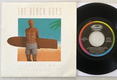 THE BEACH BOYS Medley 1990 SPAIN 7" HISPA VOX Capitol Brian Wilson 45 + Sleeve - Image 1 of 2