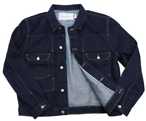 Calvin Klein Selvedge Denim Utility Jacket Men's Size Large CK 100% Cotton New