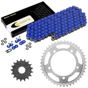 Blue O-Ring Drive Chain and Sprockets Kit for Triumph Bonneville 800 T100 02-05 - Picture 1 of 8