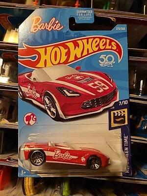 Hot Wheels 50th Screen Time Barbie '14 Corvette Stingray 🩷 - Image 1 of 4