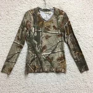 Gander Mountain Shirt Medium Adult Brown Realtree Long Sleeve Camo Hunting Women - Picture 1 of 7