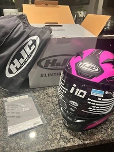 Pink & Black i10 HJC Helmet: New with box, Size large - Picture 1 of 11