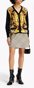 Cárdigan Suéter Moschino Couture Negro Dorado Estampado Osos de Peluche Italia 42 EE. UU. 8 - Imagen 1 de 11