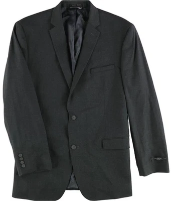 Traje Formal Marc New York Para Hombres Mini-Rejilla Dos Botones, Gris, 46 Largo / 39W x 33L Foto 1 de 2