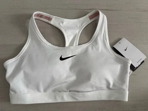 Nike Sport-BH Swoosh weiß. Mittlere Unterstützung. Gr. M - Bild 1 von 2