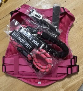 Tactical Dog Harness for L Dogs, Leash Set,Patches,Vest for Training and Walking - Picture 1 of 6