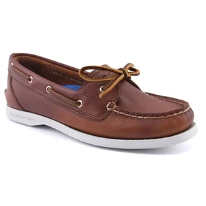 Zapatos de barco Sperry auténticos de cuero marrón para mujer de 1 ojo - Imagen 1 de 9