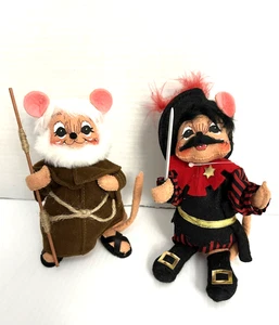 Juego de 2 ratones Annalee 2007 Robin Hood Series, Friar Tuck & Sheriff of Nottingham - Imagen 1 de 9