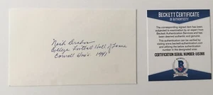 Nick Drahos Signed Autographed 3x5 Card BAS Beckett College Football HOF Cornell - Picture 1 of 1