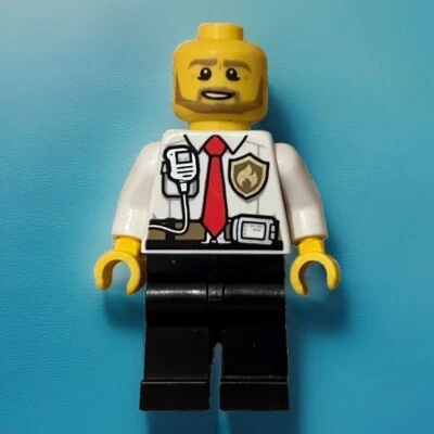 Lego City Fire Chief Minifigure City,Town, Loose NOT Complete - Image 1 of 2