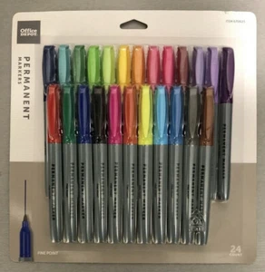 Permanent Markers Fine Point 24 Count Office Depot Brand - Picture 1 of 6