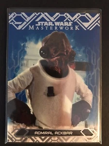2017 Topps Star Wars Masterwork #61 Admiral Ackbar azul - Imagen 1 de 1