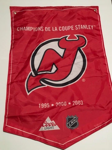 New Jersey Devils Flag NHL Coors Light Stanley Cup Champions Banner 1995 2000 03 Cover