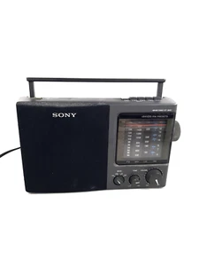 Sony ICF-9600 4 Band Radio Weltempfänger mit Kabel schwarz funktionsfähig retro - Picture 1 of 8