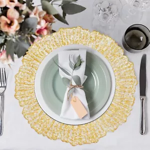 Decorative Charger Plates with Rim for Weddings Parties Dining Plate Decor - Picture 1 of 22