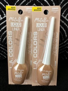 2pk LA COLORS CHAMPAGNE GOLD C69096 LIQUID EYELINER FINE TIP LINER PRECISE BRUSH - Picture 1 of 5