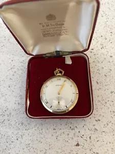 SUPERB Solid 9ct Gold Garrard Pocket Watch KEEPING EXCELLENT TIME & Box Present - Picture 1 of 1