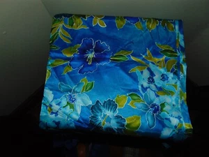 Fabric Remnant Blue Orchids Synthetic 2 Yards 56 Inches Wide - Picture 1 of 2