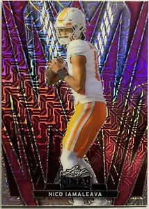 Nico Iamaleava PINK MOJO 2/7 2024 Leaf Metal Tennessee Volunteers - Picture 1 of 3