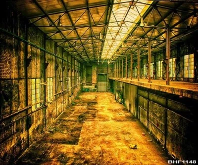 Huayi Old Waste Station Corridor Microfiber Fabric Backdrop Background BHF1148 - Image 1 of 4