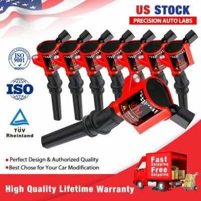 8件装DG508高性能点火线圈适用于福特F-150 F-250 F-550 4.6L 5.4L — 第 1/4 张图片