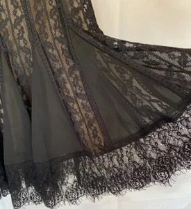 Whimsigoth Black Lace Overlay Skirt Fairy Grunge Punk Flouncy Sz 0 Flowy Witchy - Picture 1 of 10