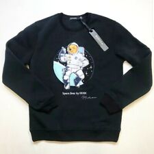 Hudson Outerwear Space Bear Size Large Crewneck Sweater Black 100%AUTHENTIC 