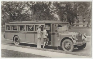 Autobús Twin Cities 1920 FOTO REAL St. Paul, Minnesota autobús de primer plano postal - Imagen 1 de 2