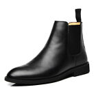 Plus Size Casual Boots Men Chelsea Bootie Slip On Leather Shoes Leisure Work New