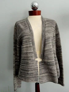 Eileen Fisher offene gekerbte einfache Strickjacke neu mit Etikett Ahorn Hafer PS/PP L/S einfache Passform - Bild 1 von 7