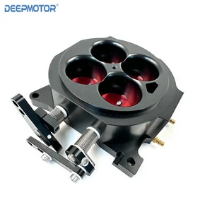 Deepmotor CNC Billet 1000 CFM 1.75" Core 4-Barrel 4150 Throttle Body Black - Bild 1 von 6