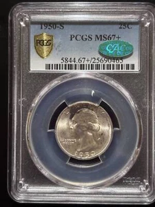 1950 S Quarter Dollars Silver Coinage PCGS MS-67+ CAC! CAC - Picture 1 of 5