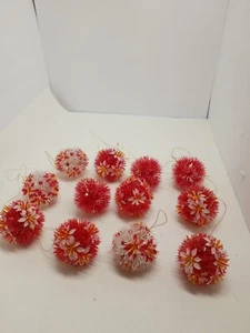 Adornos de Navidad Rosa MCM Bolas Florales Atómicas 12, Únicas, - Imagen 1 de 9