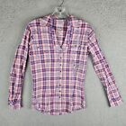 Rock 47 Wrangler Womens S Western Pearl Snap Shirt Plaid Embroider Bling