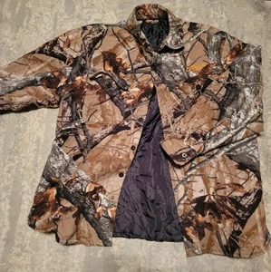 Outfitters Ridge Camo Button Down Shirt Hunter Quilt Lined Pockets - Picture 1 of 5