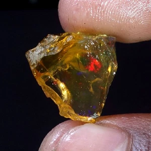 Opal Natural Ethiopian Loose Rough Raw Opal Gemstone Multi Fire Oil Rough 12 CT - Picture 1 of 11