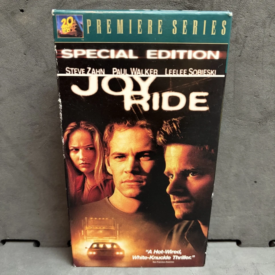 Joy Ride VHS Special Edition 2001 Paul Walker Steve Zahn Thriller - Imagem 1 de 4