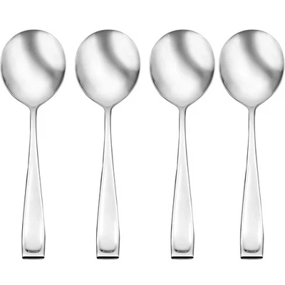 Oneida Moda 18/10 Stainless Steel Round Soup Spoon (Set of Four) - Image 1 of 3