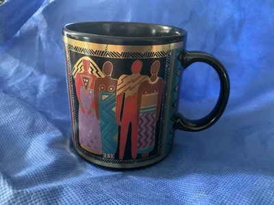 Taza Laurel Burch Tribal Spirit 1988 taza de café Japón de colección usada Foto 1 de 4