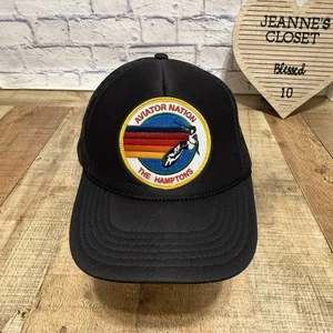 Rare Aviator Nation Trucker Hat Surf Venice Malibu Black Snapback Hat Cap - Bild 1 von 11