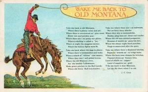 Portami indietro nel vecchio Montana cartolina d'epoca - Foto 1 di 2