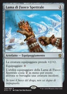 MTG GHOSTFIRE BLADE Khans of Tarkir Rare ITALIAN Card x 3 NM - Image 1 of 3