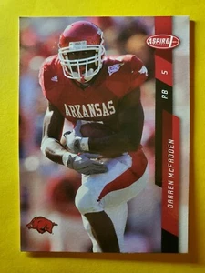 DARREN McFADDEN - RC ROOKIE #9 OAKLAND RAIDERS - ARKANSAS RAZORBACKS 2008 ASPIRE - Foto 1 di 3