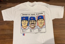 VINTAGE 1989 Chicago Cubs DAWSON GRACE SANDBERG Most Wanted MLB Baseball T shirt
