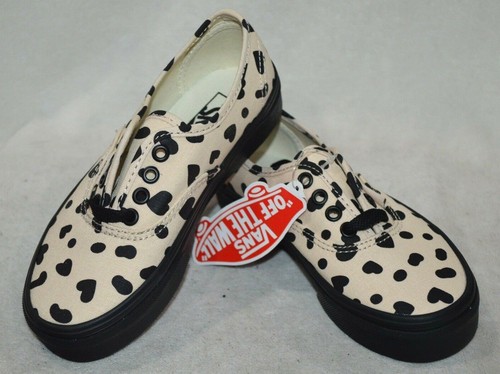 Scarpe da skate in nero Vans autentiche da ragazza cuore di ghepardo dollaro di sabbia taglia 10 5 11 5