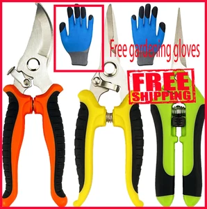 3 Pack Garden Pruning Shears Stainless Steel Garden Shears Premium Pruning Plant - Picture 1 of 7