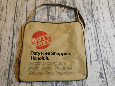 BOLSA DE VIAJE DE COLECCIÓN LLEVAR AÑOS 60 70 LONA LIBRE DE IMPUESTOS CON PIES AEROLÍNEA HAWAII GIMNASIO NOS Foto 1 de 4